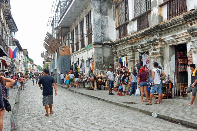 Pictured: A street in Vigan, The Philippines. 