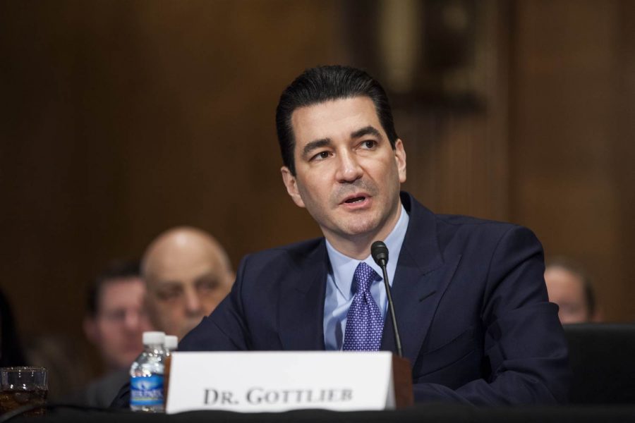 Pictured: Scott Gottlieb, the commissioner of the U.S. Food and Drug Administration